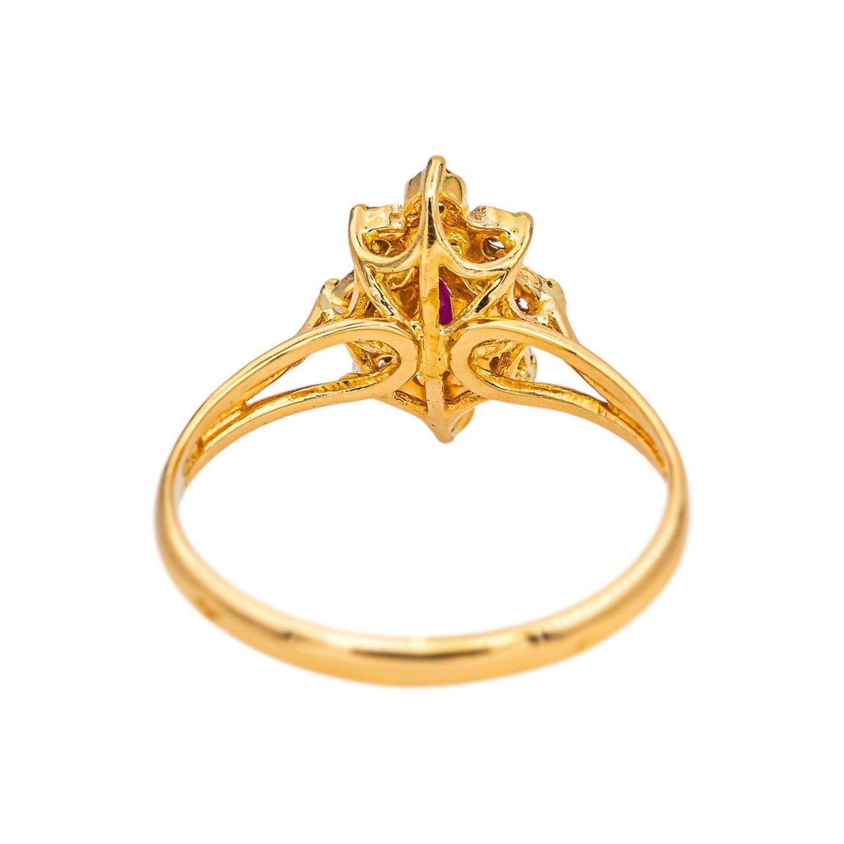 Bague Pompadour Or jaune Rubis - Castafiore