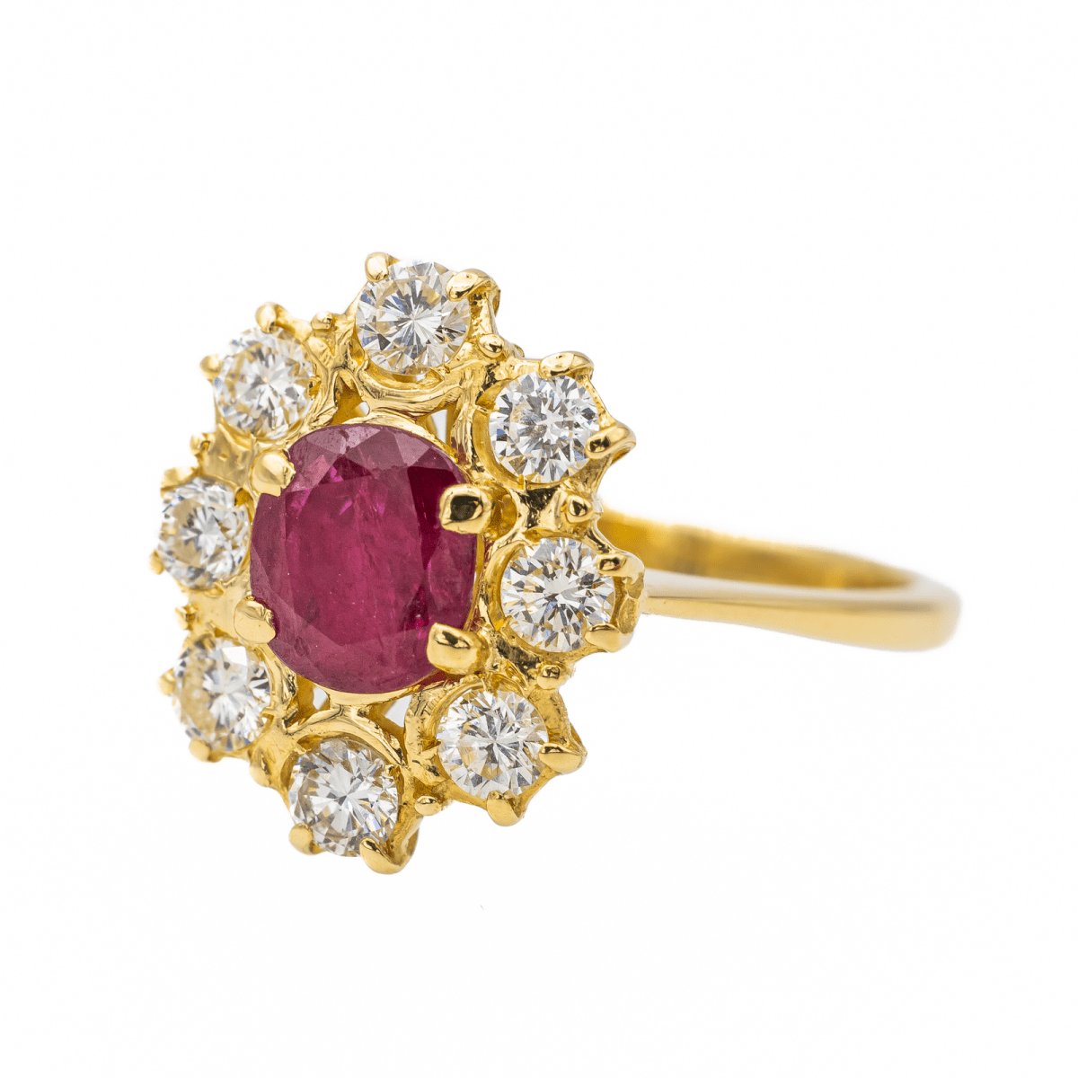 Bague Pompadour Or jaune Rubis - Castafiore