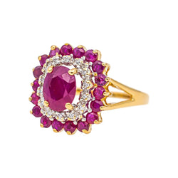 Bague Pompadour Or jaune Rubis - Castafiore