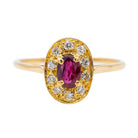 Bague Pompadour Or jaune Rubis - Castafiore