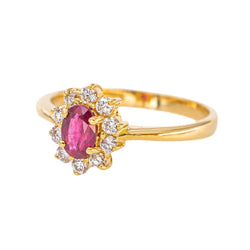 Bague Pompadour Or jaune Rubis - Castafiore