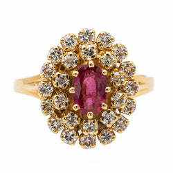 Bague Pompadour Or jaune Rubis - Castafiore