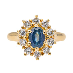 Bague Pompadour Or jaune Saphir - Castafiore