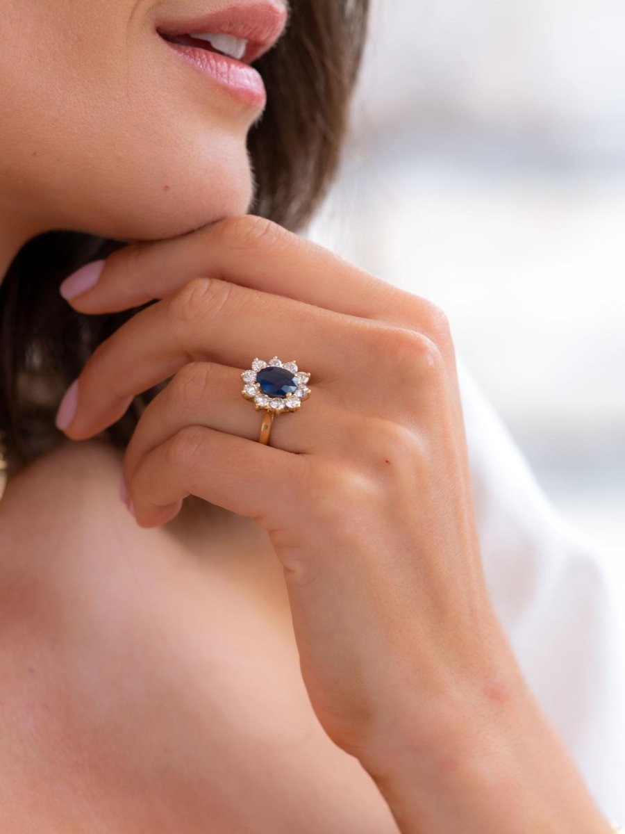 Bague Pompadour or jaune Saphir - Castafiore