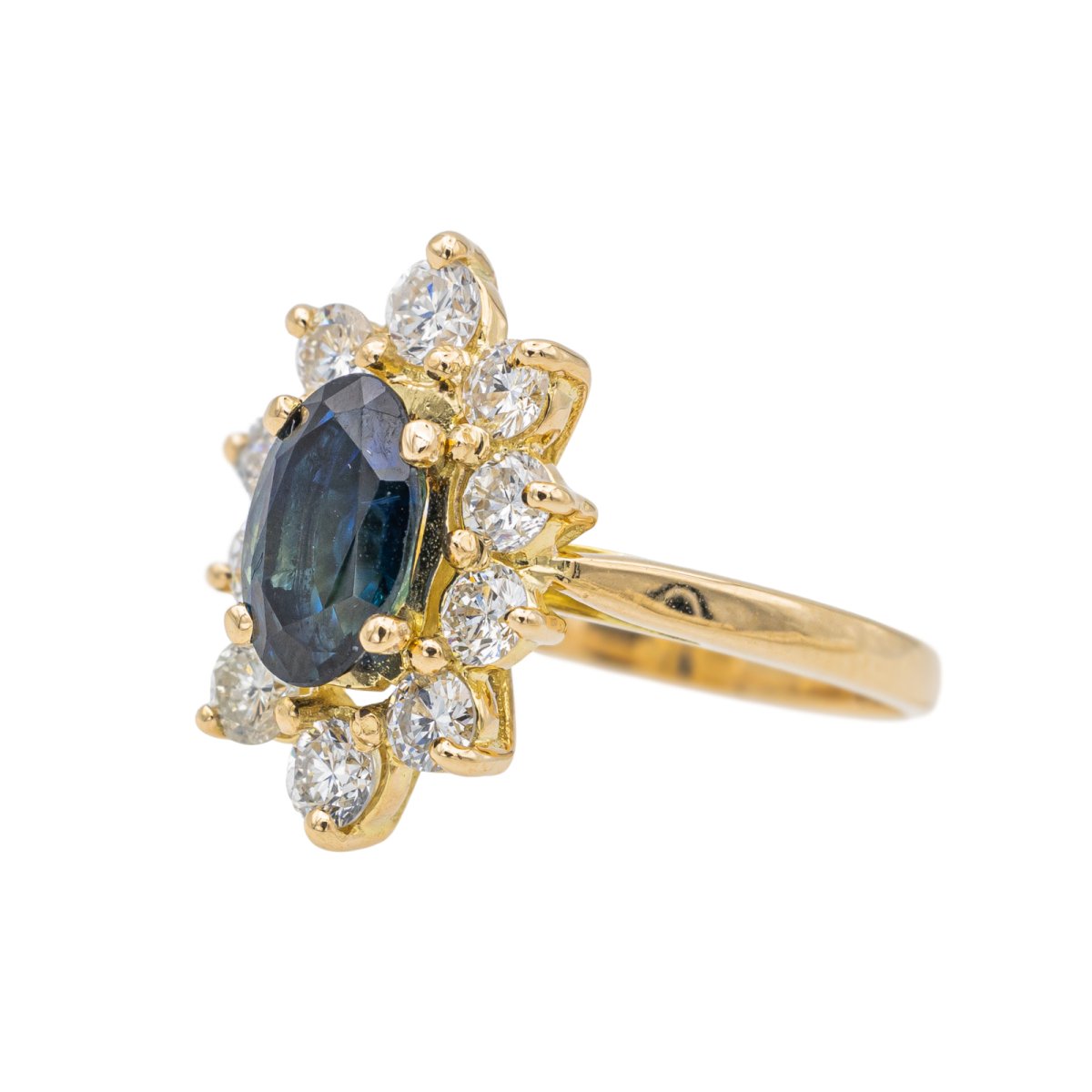 Bague Pompadour Or jaune Saphir - Castafiore