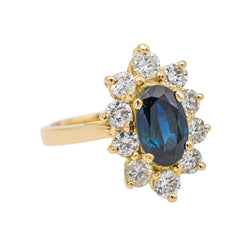 Bague Pompadour Or jaune Saphir - Castafiore