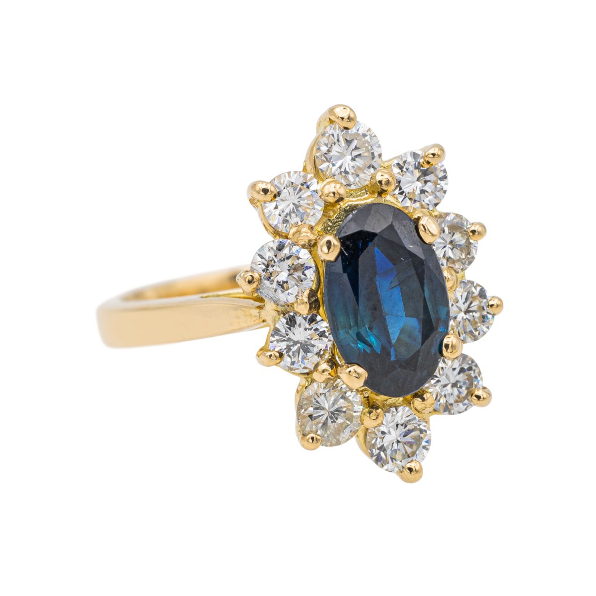 Bague Pompadour Or jaune Saphir - Castafiore