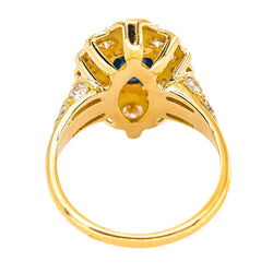 Bague Pompadour Or jaune Saphir - Castafiore