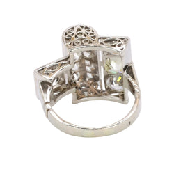 Bague pont diamants taille ancienne - Castafiore