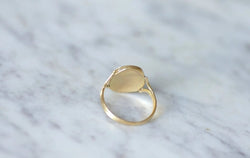 Bague portrait Athéna émail guilloché sur or - Castafiore