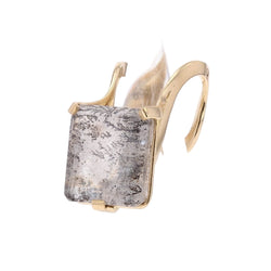 Bague quartz à dendrite en or jaune - Castafiore