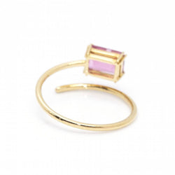 Bague RAY en or jaune, tourmaline et diamant - Castafiore