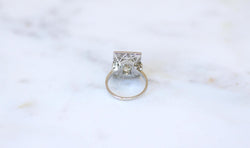 Bague Rectangulaire Art Déco Diamants 3,50 Cts - Castafiore