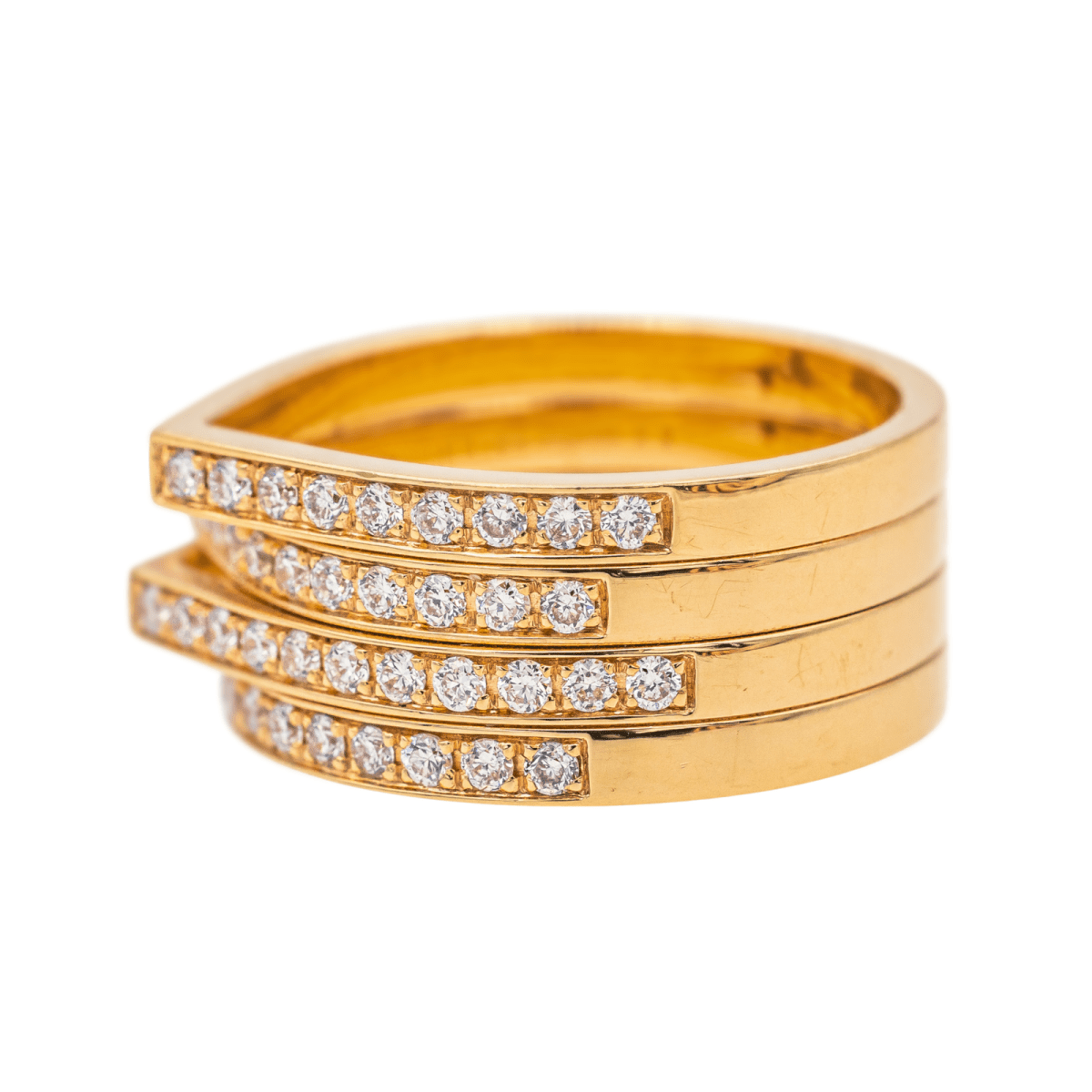 Bague REPOSSI "Antifer" en or rose et diamants - Castafiore