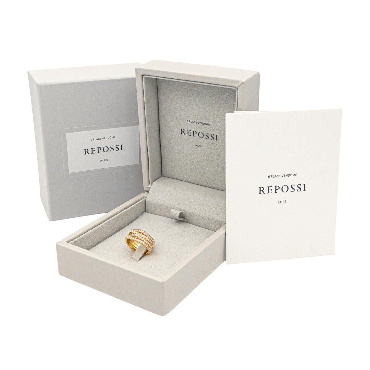 Bague REPOSSI "Antifer" en or rose et diamants - Castafiore