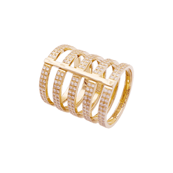 Bague REPOSSI "Berbère" en or rose et diamants - Castafiore