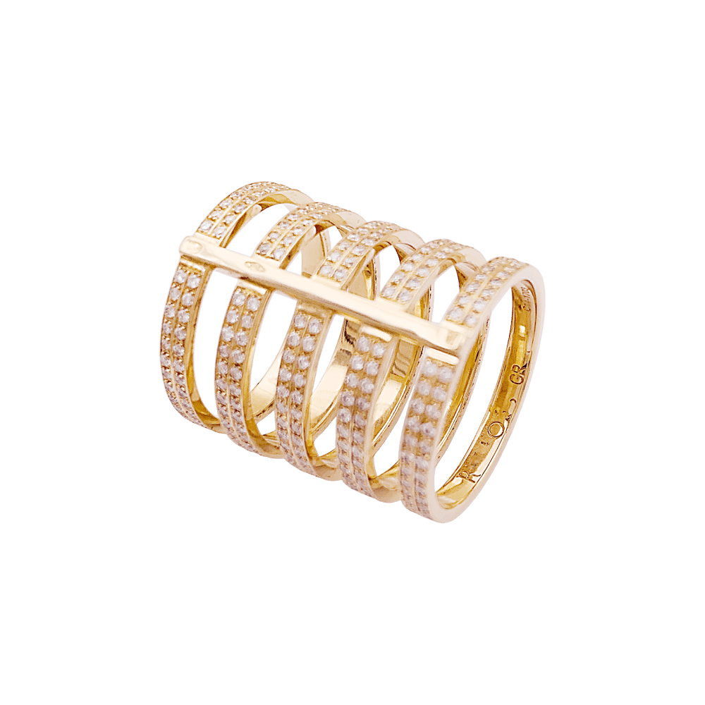 Bague REPOSSI "Berbère" en or rose et diamants - Castafiore