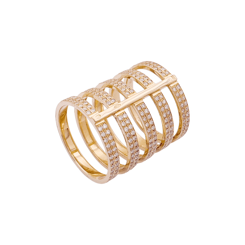 Bague REPOSSI "Berbère" en or rose et diamants - Castafiore