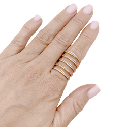 Bague REPOSSI "Berbère" en or rose et diamants - Castafiore