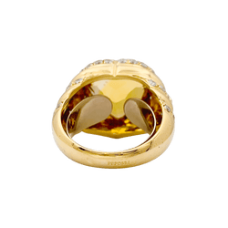 Bague Repossi "Coeur" en or jaune, citrine et diamants - Castafiore
