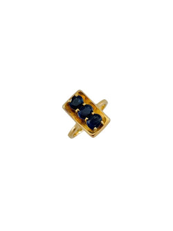 Bague Rétro en or rose et saphirs - Castafiore