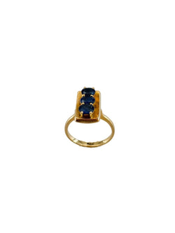 Bague Rétro en or rose et saphirs - Castafiore