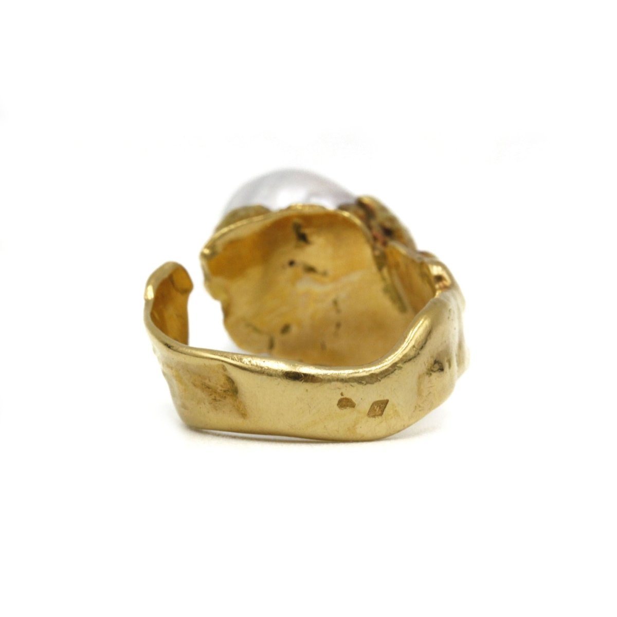 Bague ROLAND SCHAD en or jaune et perle - Castafiore