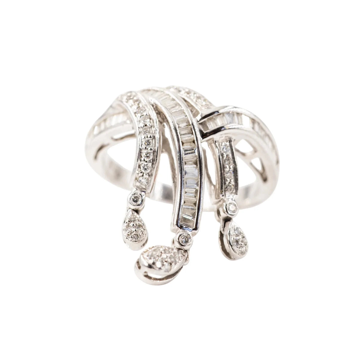 Bague Rubans en or blanc et diamants - Castafiore