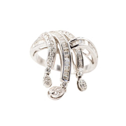 Bague Rubans en or blanc et diamants - Castafiore
