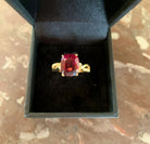 Bague Rubellite Diamants Or Jaune 18 Carats - Castafiore