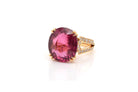 Bague rubellite et diamants en or jaune 18k - Castafiore