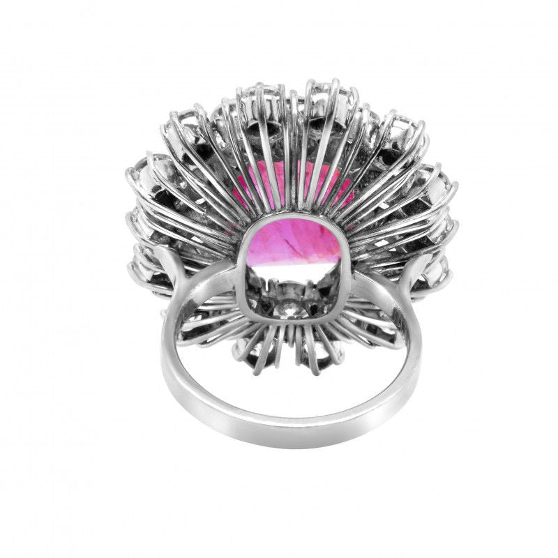 Bague Rubis Birman Non ChauffÃ©e et Diamants - Castafiore