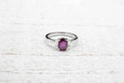 Bague rubis diamants en or blanc 18k - Castafiore