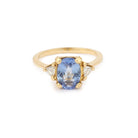 Bague Saphir 3.20 Carats Diamants Or Jaune 18 Carats - Castafiore