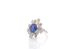 Bague saphir de 2,51cts et diamants - Castafiore