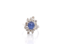 Bague saphir de 2,51cts et diamants - Castafiore