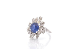Bague saphir de 2,51cts et diamants - Castafiore