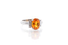 Bague saphir de 3,27 cts et diamants en or - Castafiore