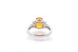 Bague saphir de 3,27 cts et diamants en or - Castafiore