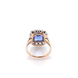 Bague saphir de 5,43cts et diamants - Castafiore