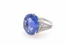 Bague saphir de Ceylan de 18,47 carats en platine - Castafiore