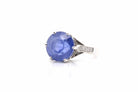 Bague saphir diamants platine - Castafiore