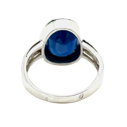 Bague Saphir diamants princesse en or blanc - Castafiore