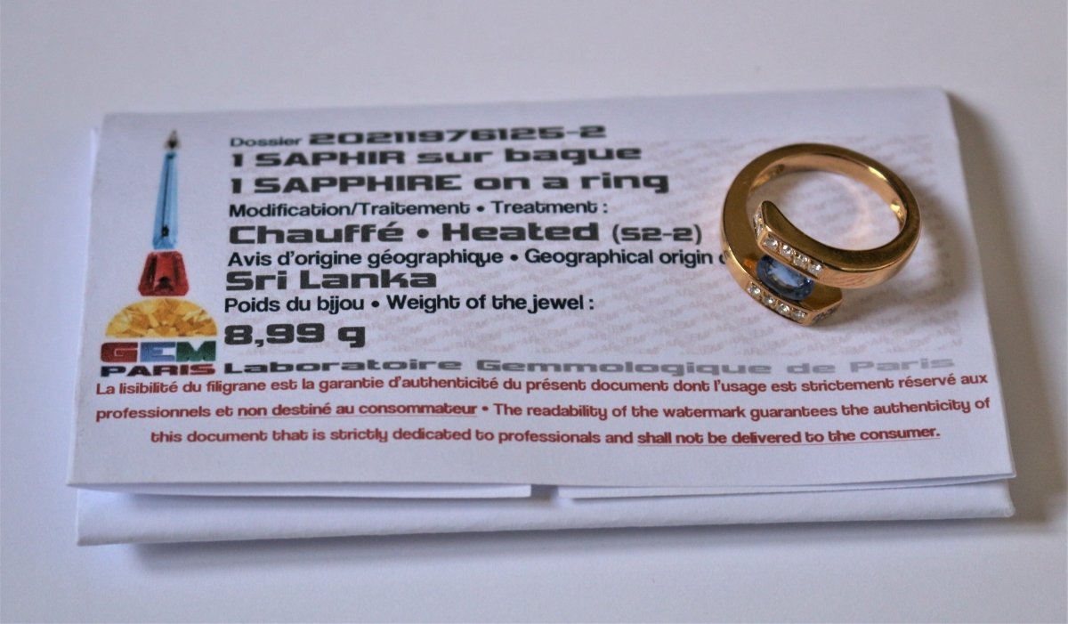 Bague Saphir Du Sri Lanka Ceylan - Castafiore