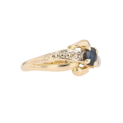 Bague saphir en or jaune et or blanc - Castafiore