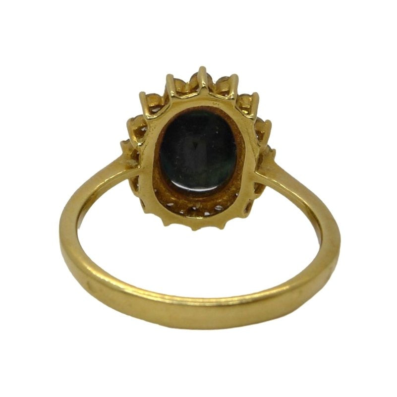 Bague Saphir et diamants en or jaune - Castafiore