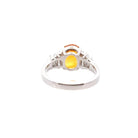 Bague saphir jaune et diamants en platine - Castafiore