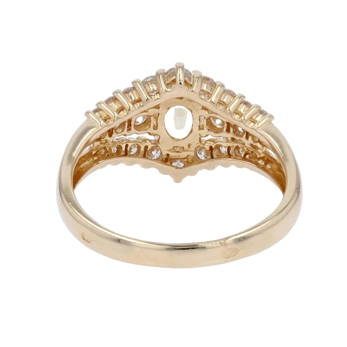 Bague saphir jaune et diamants or jaune - Castafiore