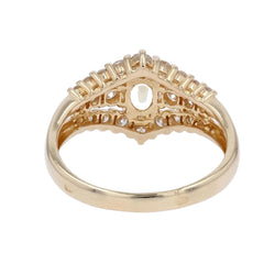 Bague saphir jaune et diamants or jaune - Castafiore