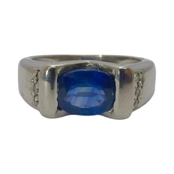 Bague Saphir non - chauffé en or blanc - Castafiore